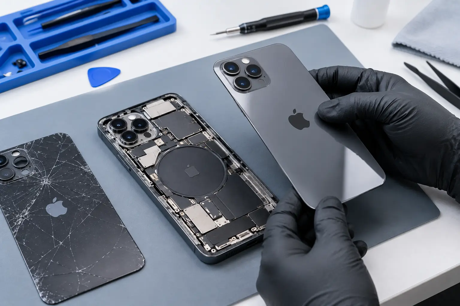 Замена заднего стекла iPhone: лазерная срезка или ручной демонтаж – что выбрать 1
