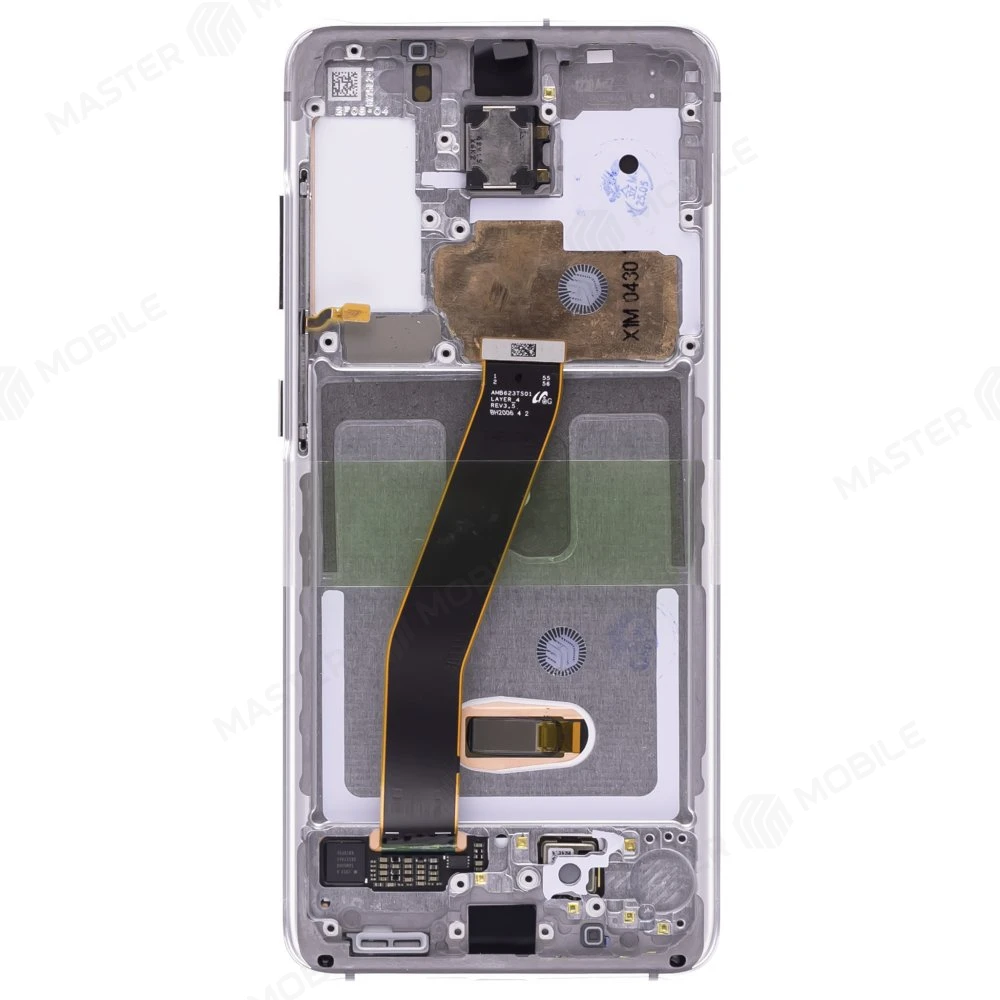 Дисплей для Samsung G980 Galaxy S20 + тачскрин (серебристый) (в рамке) (ORIG100) (возможен дефект ЛКП) фото №2