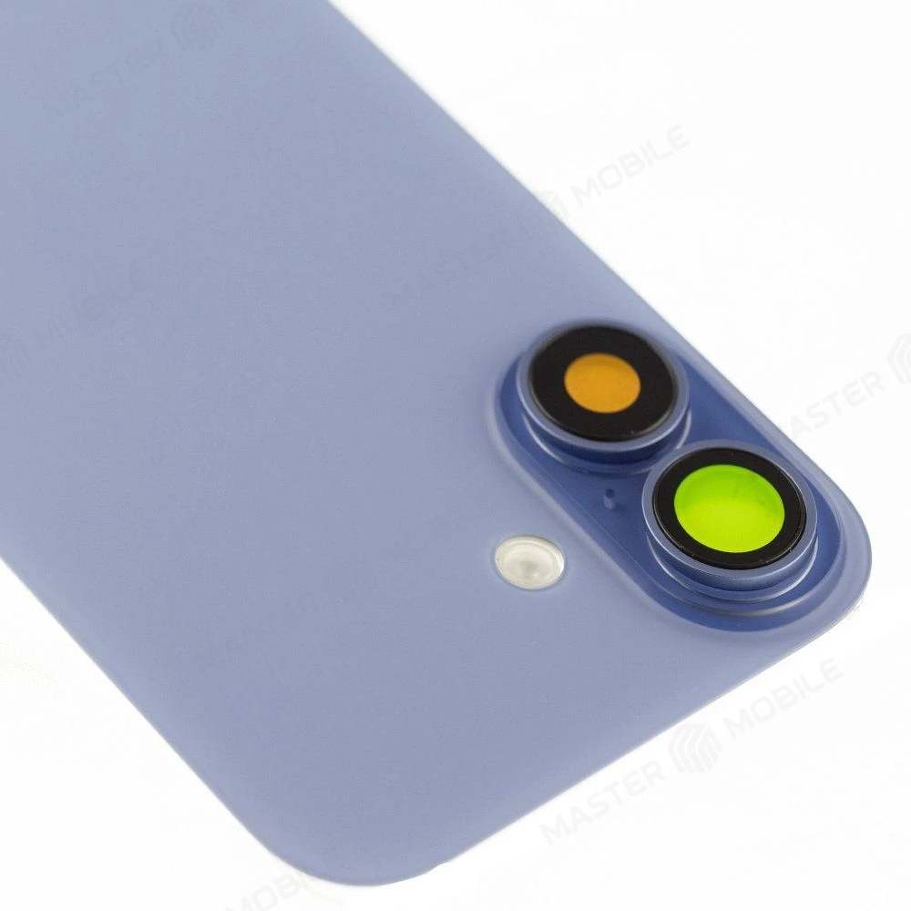 Задняя крышка для Apple iPhone 17 (SIM + eSIM) / iPhone 17 (eSIM) (синий) (в сборе со стеклом камеры и шлейфом) (Premium)  фото №3