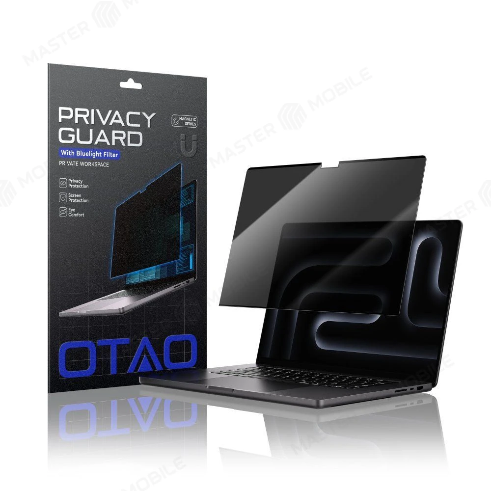 Защитное стекло магнитное OTAO 26° Privacy для Apple Macbook Neo 13 (A3404) (антишпион) 