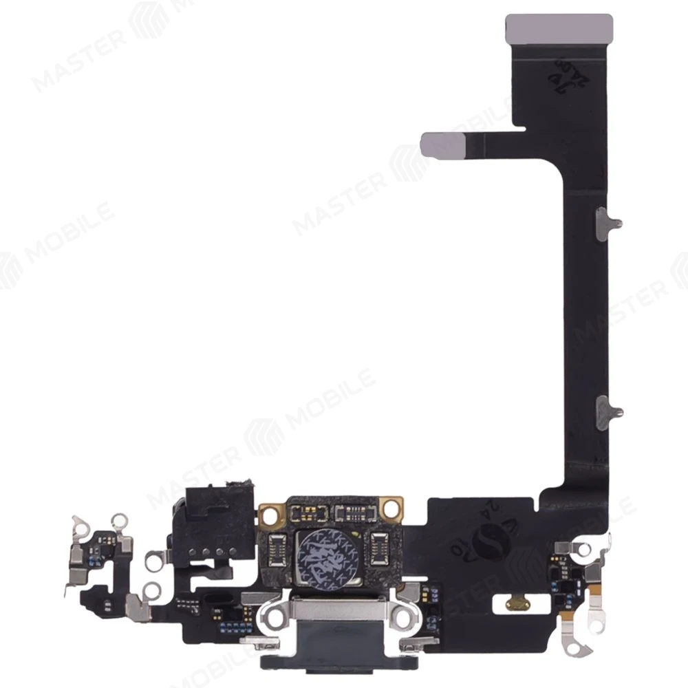 Шлейф для Apple iPhone 11 Pro с комп. + разъем зарядки + микрофон (зеленый) (ORIG100)