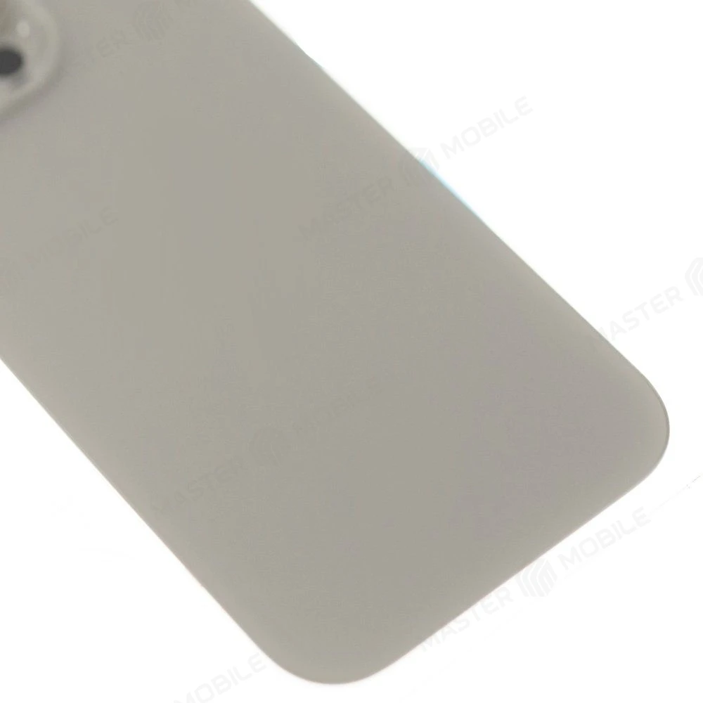 Задняя крышка для Apple iPhone 16 Pro (титановый) (в сборе со стеклом камеры и шлейфом) (Premium)  фото №4
