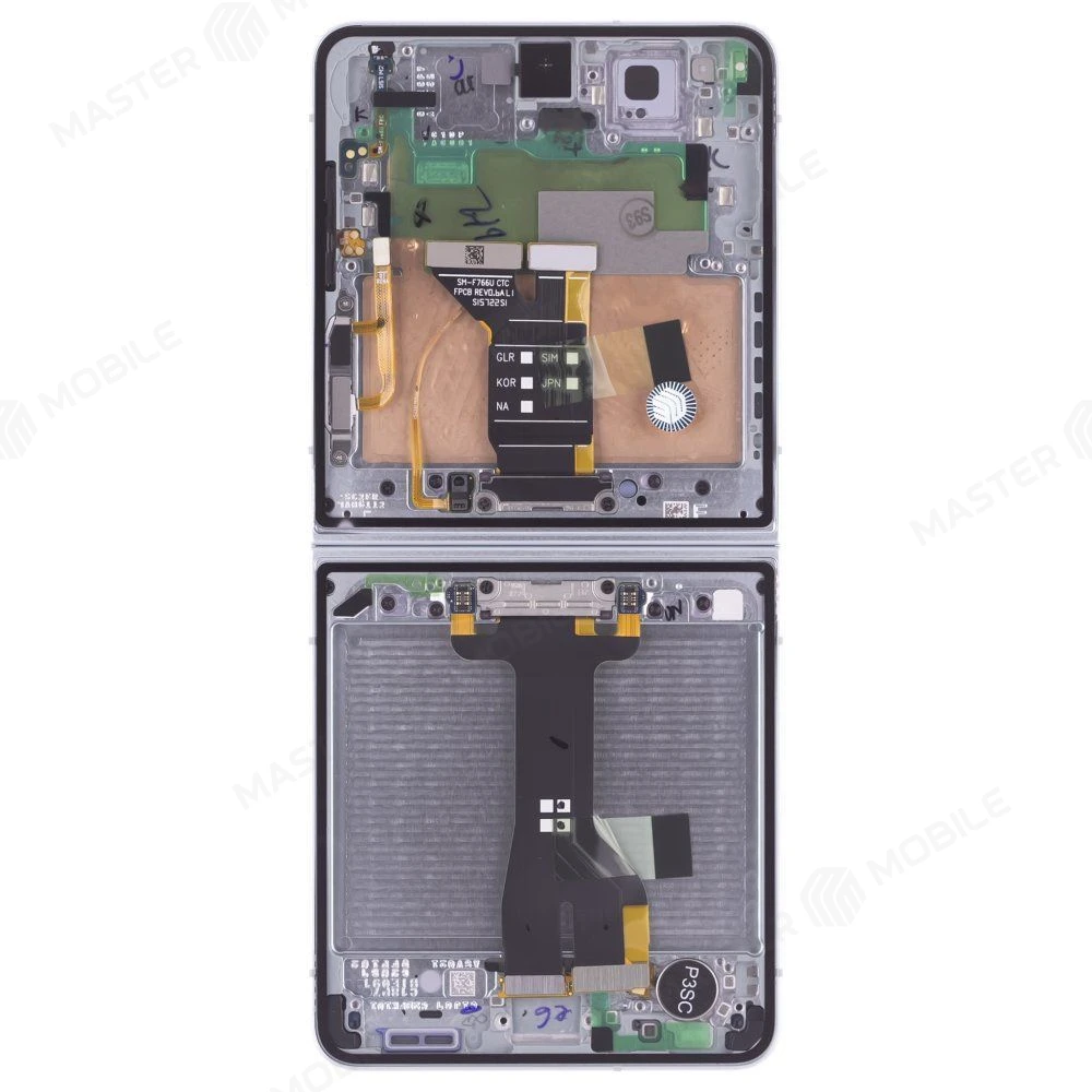 Дисплей для Samsung F766 Galaxy Z Flip 7 + тачскрин (внутренний) (голубой) (в рамке) (ORIG100) (SP) фото №2