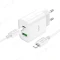 Сетевое зарядное устройство Hoco C80A Plus USB + TypeC 20W + кабель TypeC - Lightning (белый) фото №3