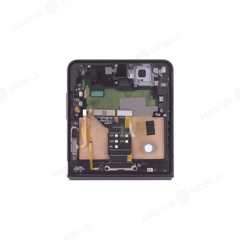 Дисплей для Samsung F766 Galaxy Z Flip 7 + тачскрин (внутренний) (черный) (в рамке) (ORIG100) (SP) фото №3