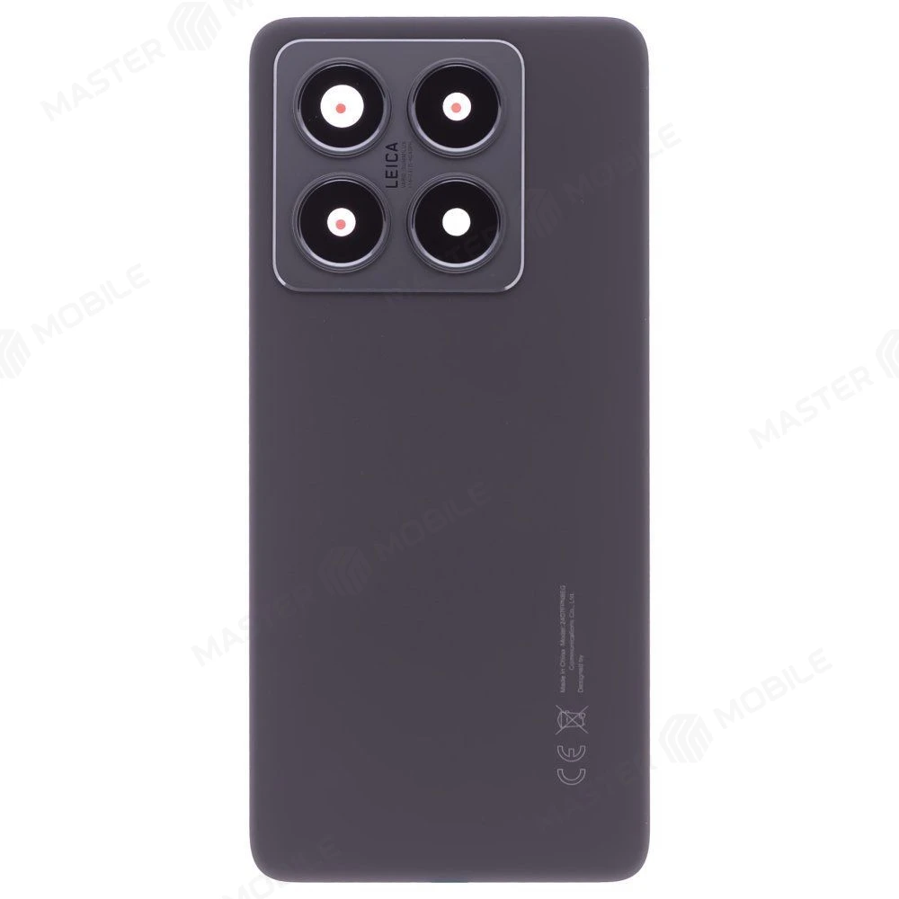 Задняя крышка для Xiaomi 14T Pro (MZB0HH9RU) (черный) (в сборе со стеклом камеры) (ORIG100) фото №1