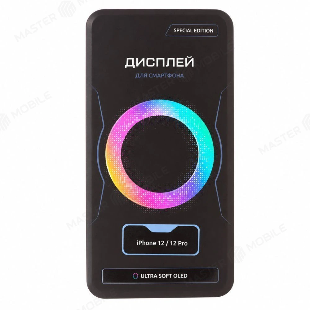 Дисплей для Apple iPhone 12 / iPhone 12 Pro + тачскрин (черный) (F5ENERGY) (Ultra Soft Oled) (площадка под IC) фото №5