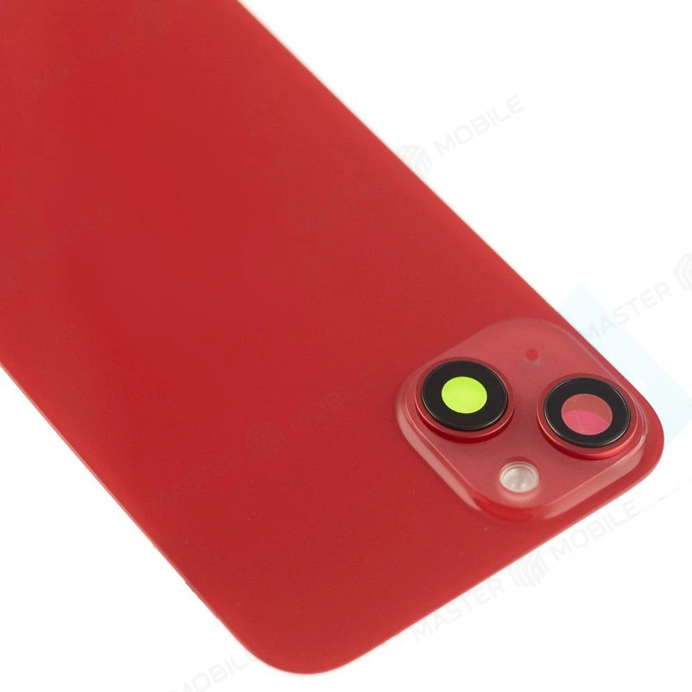 Задняя крышка для Apple iPhone 14 Plus (красный) (в сборе со стеклом камеры и шлейфом) (Premium)  фото №3