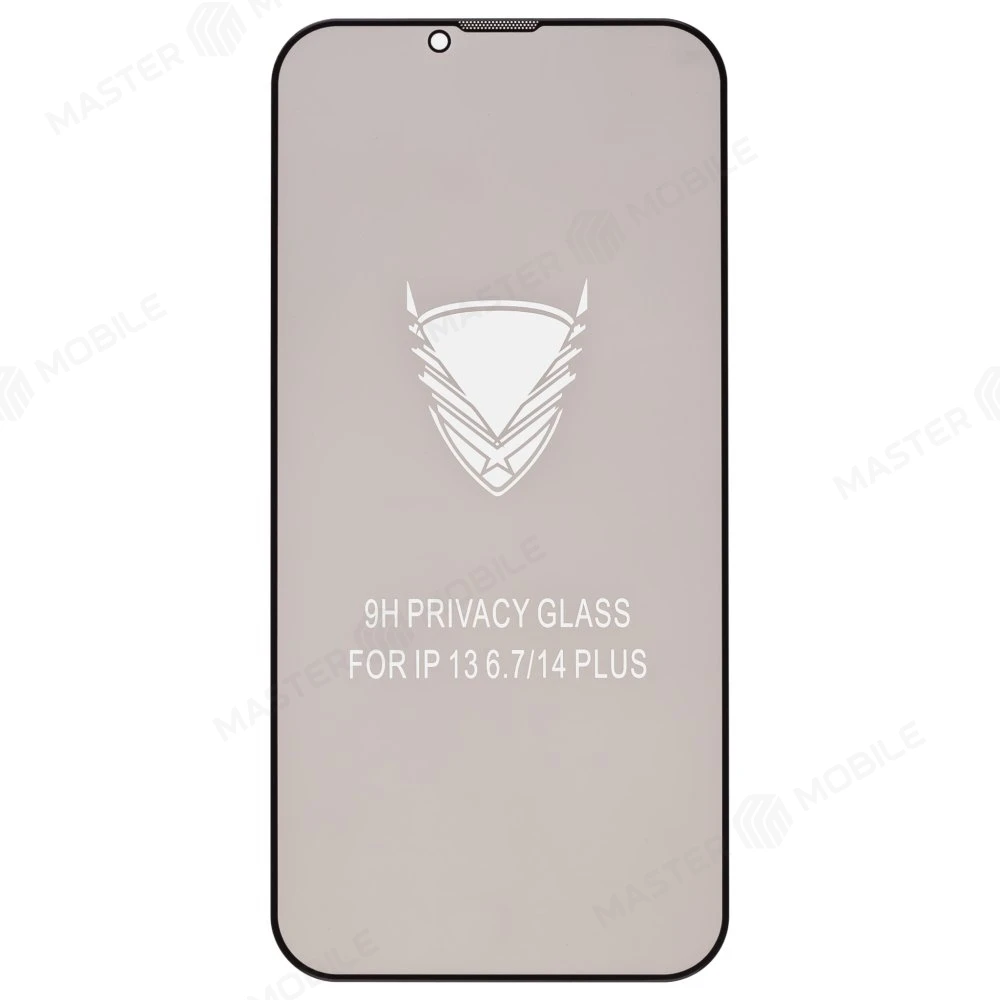 Защитное стекло 3D для Apple iPhone 14 Plus (антишпион) (черный)