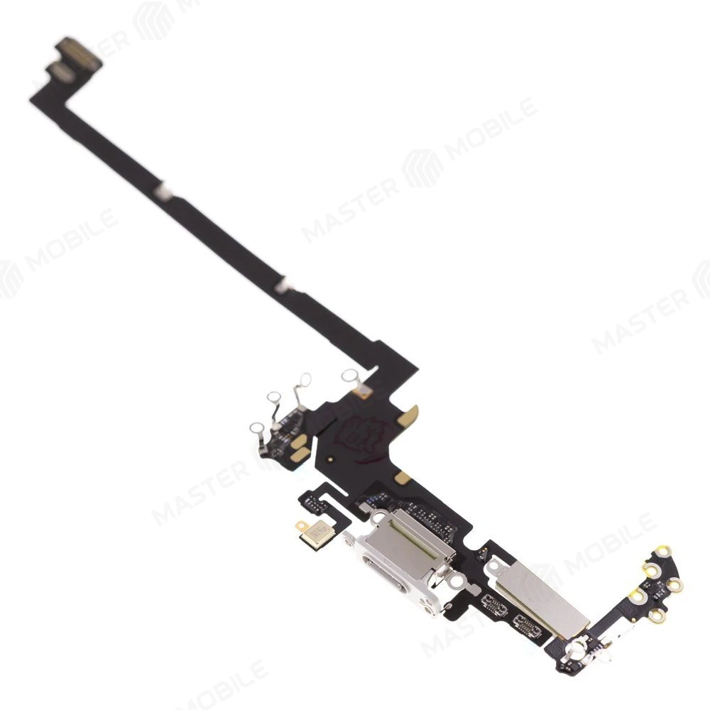 Шлейф для Apple iPhone 17 Pro (eSIM) с комп. + разъем зарядки + микрофон (белый) (ORIG100) фото №3