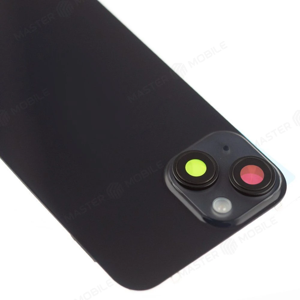 Задняя крышка для Apple iPhone 14 (черный) (в сборе со стеклом камеры и шлейфом) (Premium)  фото №3