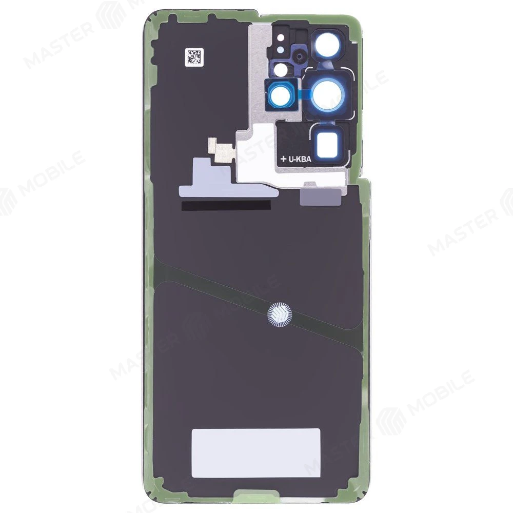 Задняя крышка для Samsung G998 Galaxy S21 Ultra (серебристый) (в сборе со стеклом камеры) фото №2