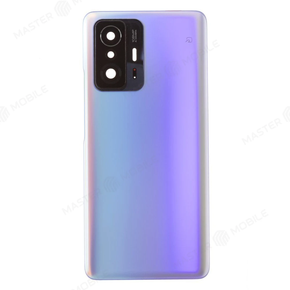 Задняя крышка для Xiaomi 11T Pro (2107113SG) (голубой) (в сборе со стеклом камеры) (ORIG100)  фото №1