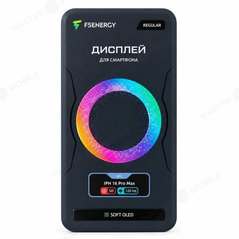 Дисплей для Apple iPhone 16 Pro Max + тачскрин (черный) (F5ENERGY) (Soft Oled) (с верификацией) (REGULAR) фото №5