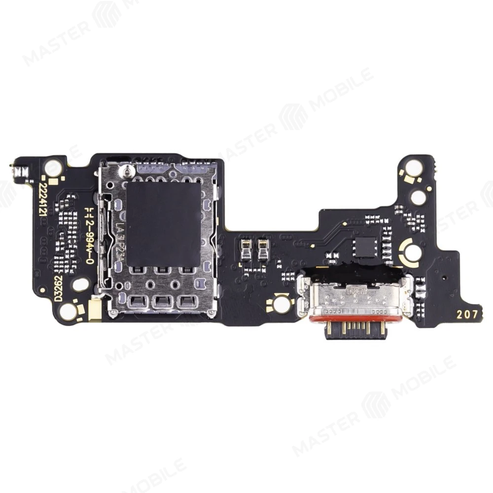 Нижняя плата для Xiaomi 12T (22071212AG) / 12T Pro (22081212UG) с комп. + разъем зарядки + микрофон + разъем SIM фото №2