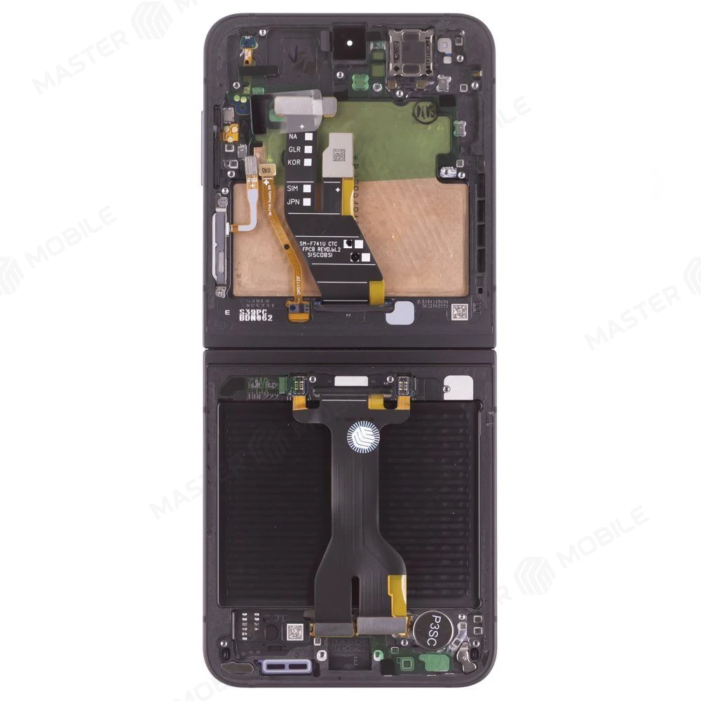 Дисплей для Samsung F741 Galaxy Z Flip 6 + тачскрин (внутренний) (черный) (в рамке) (ORIG100) (SP) фото №2
