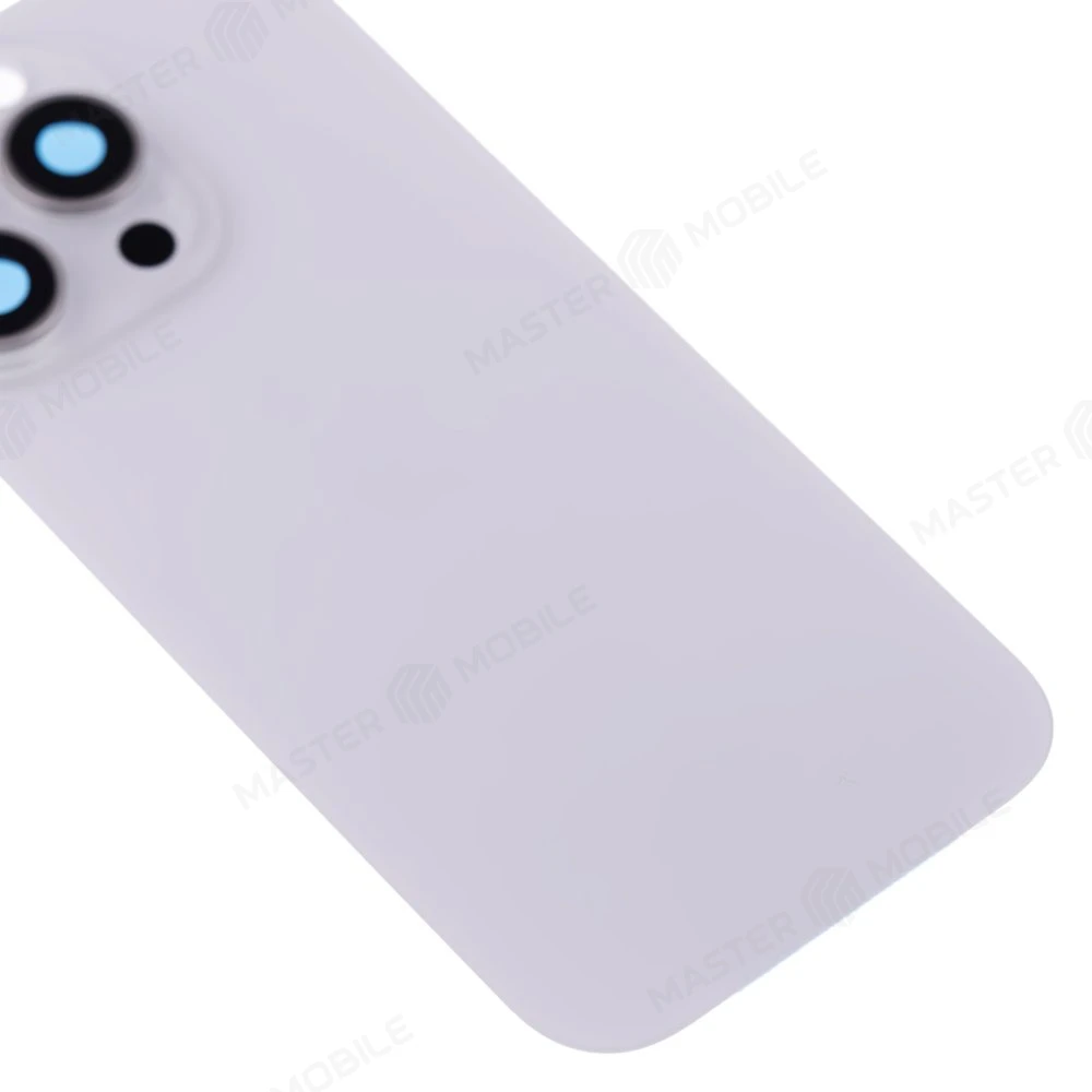 Задняя крышка для Apple iPhone 16 Pro (белый) (в сборе со стеклом камеры) (Premium)  фото №4