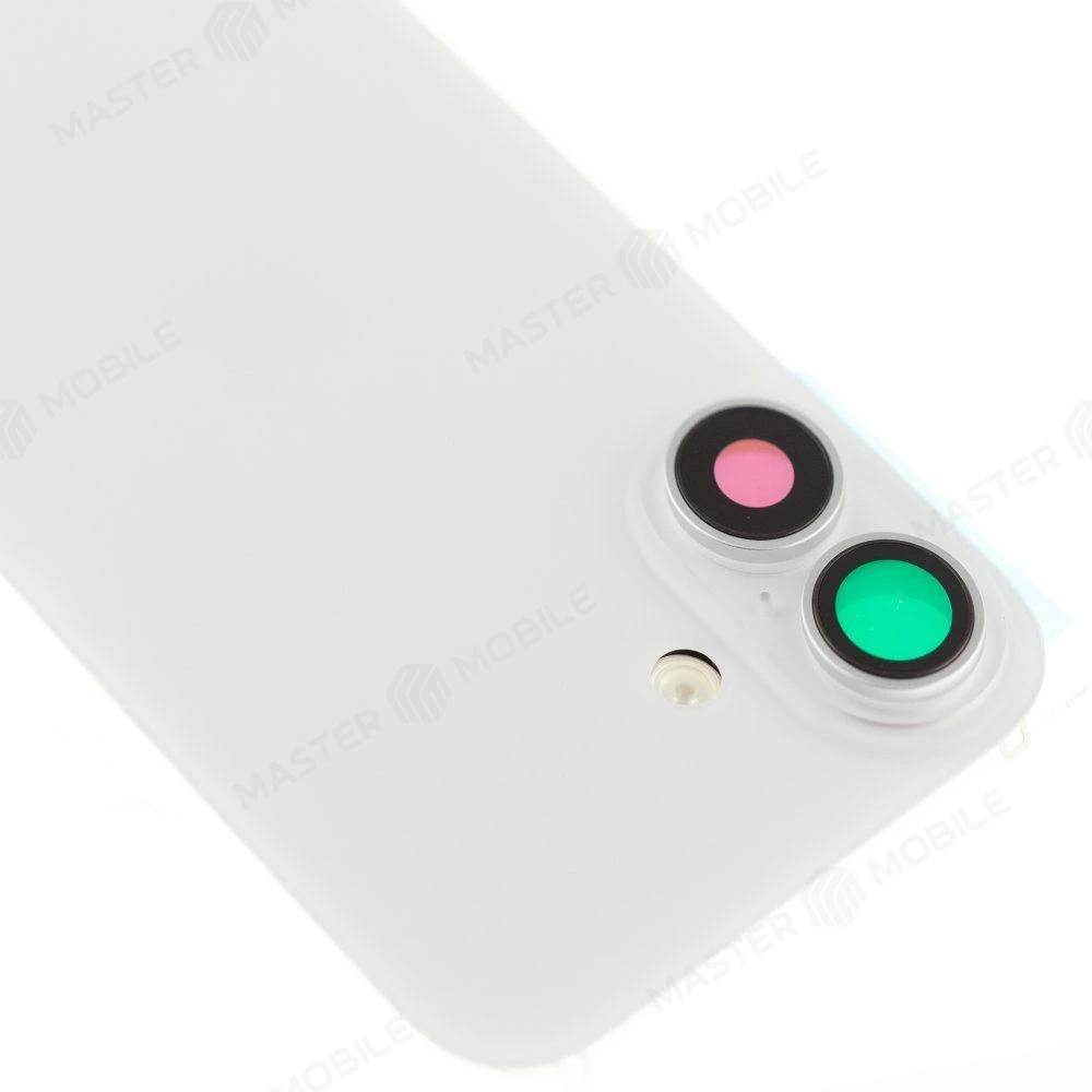 Задняя крышка для Apple iPhone 17 (SIM + eSIM) / iPhone 17 (eSIM) (белый) (в сборе со стеклом камеры и шлейфом) (Premium)  фото №3