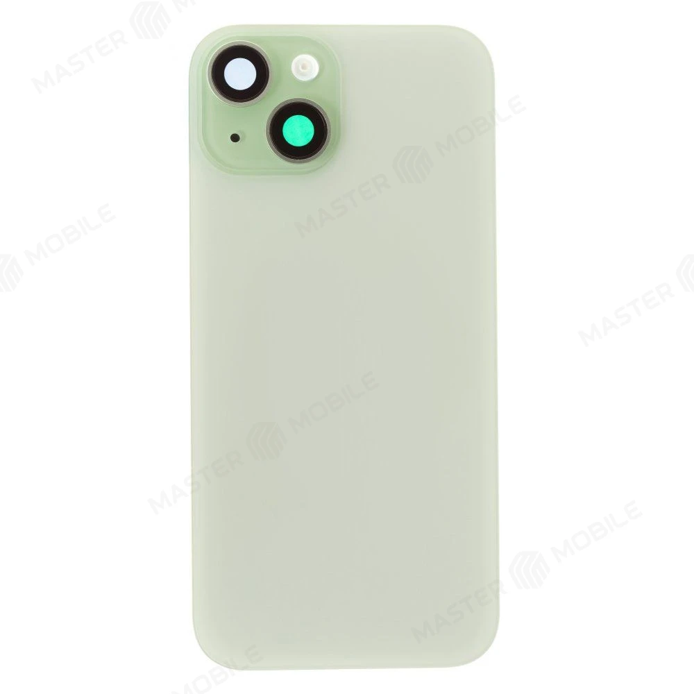 Задняя крышка для Apple iPhone 15 (зеленый) (в сборе со стеклом камеры и шлейфом) (Premium)  фото №1