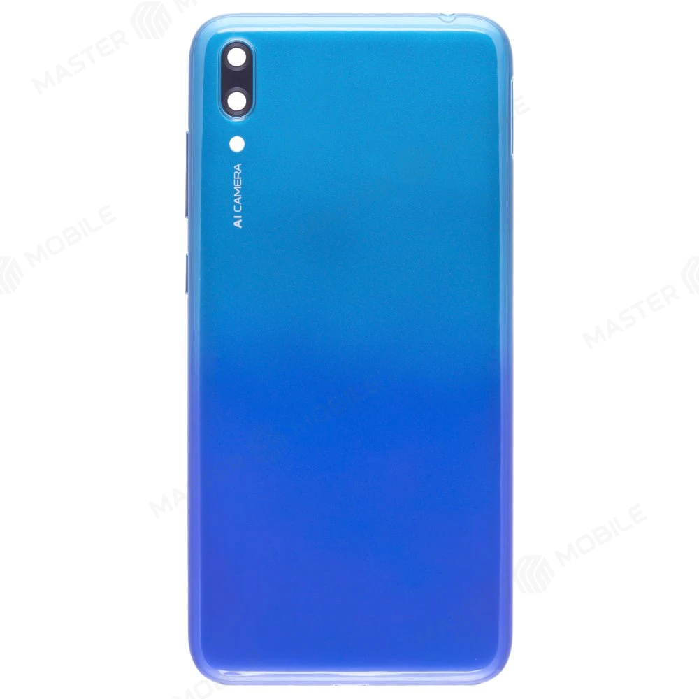 Задняя крышка для Huawei Y7 Pro 2019 (DUB-LX2) (синий) (в сборе со стеклом камеры)