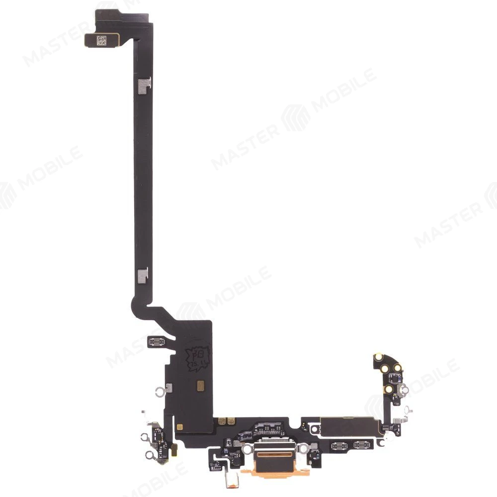 Шлейф для Apple iPhone 17 Pro Max (SIM + eSIM) с комп. + разъем зарядки + микрофон (оранжевый) (ORIG100) фото №1