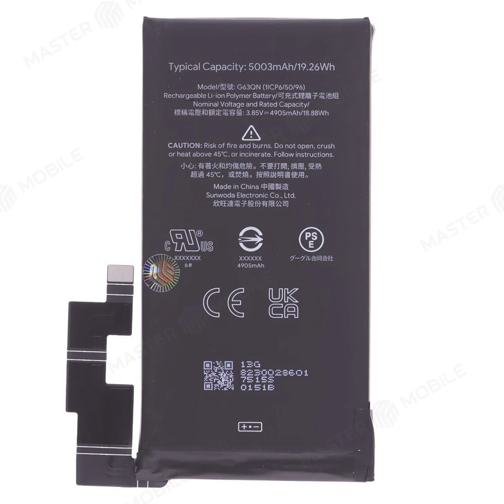 Аккумулятор для Google Pixel 6 Pro (GLUOG/G8VOU/GF5KQ) (G63QN) (ORIG100) (SP) фото №2