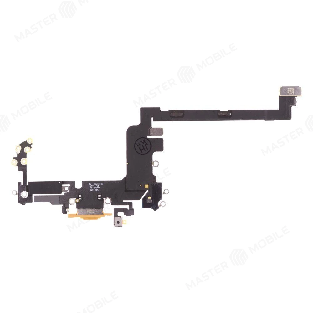 Шлейф для Apple iPhone 17 Pro (SIM + eSIM) с комп. + разъем зарядки + микрофон (оранжевый) (ORIG100) фото №2