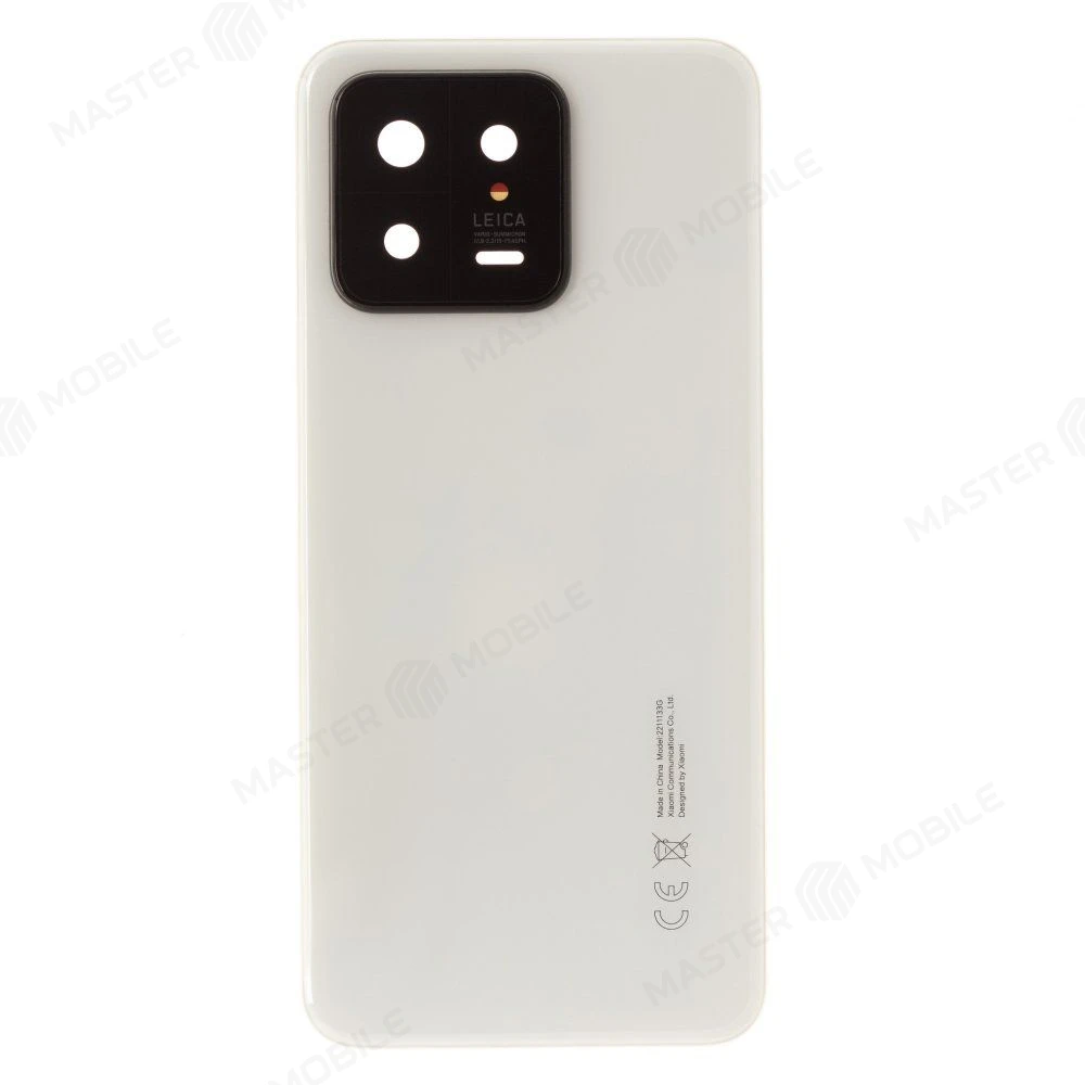 Задняя крышка для Xiaomi 13 (2211133G) (белый) (в сборе со стеклом камеры) (ORIG100)  фото №1