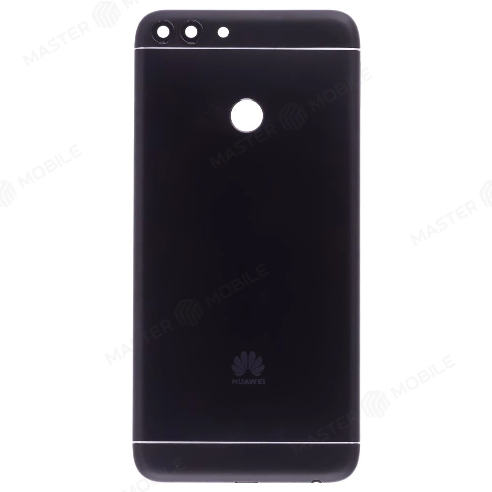 Задняя крышка для Huawei P Smart (FIG-LX1) (черный) (в сборе со стеклом камеры)