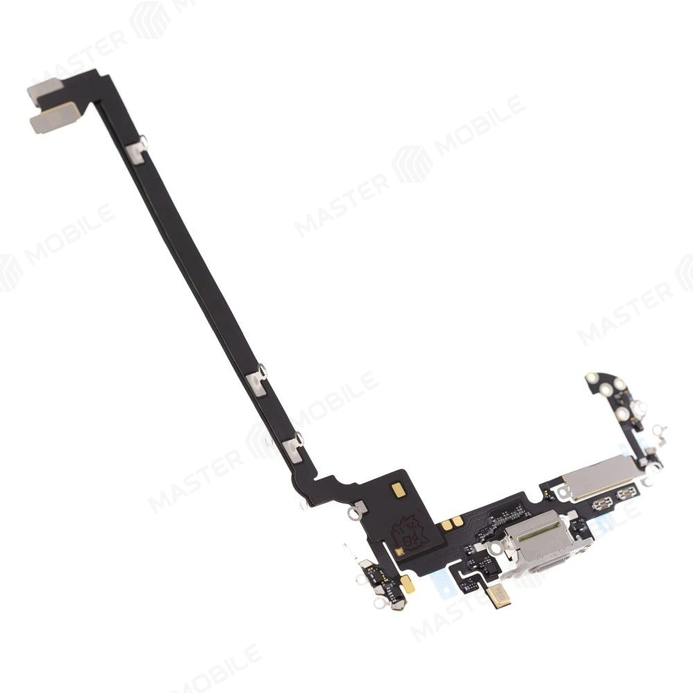 Шлейф для Apple iPhone 17 Pro Max (eSIM) с комп. + разъем зарядки + микрофон (белый) (ORIG100) фото №3