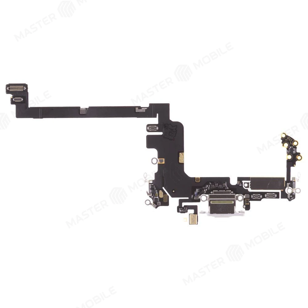 Шлейф для Apple iPhone 17 Pro (SIM + eSIM) с комп. + разъем зарядки + микрофон (белый) (ORIG100) фото №1