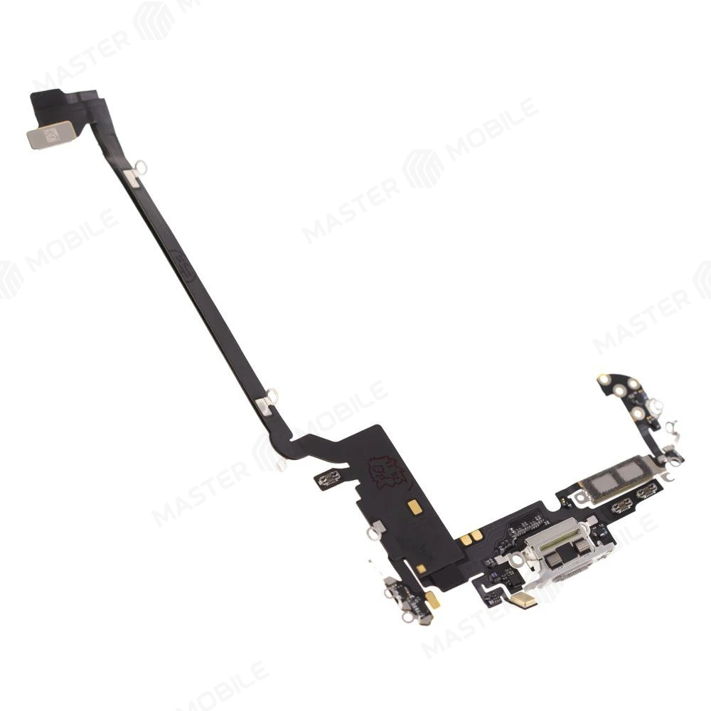 Шлейф для Apple iPhone 17 Pro Max (SIM + eSIM) с комп. + разъем зарядки + микрофон (белый) (ORIG100) фото №3