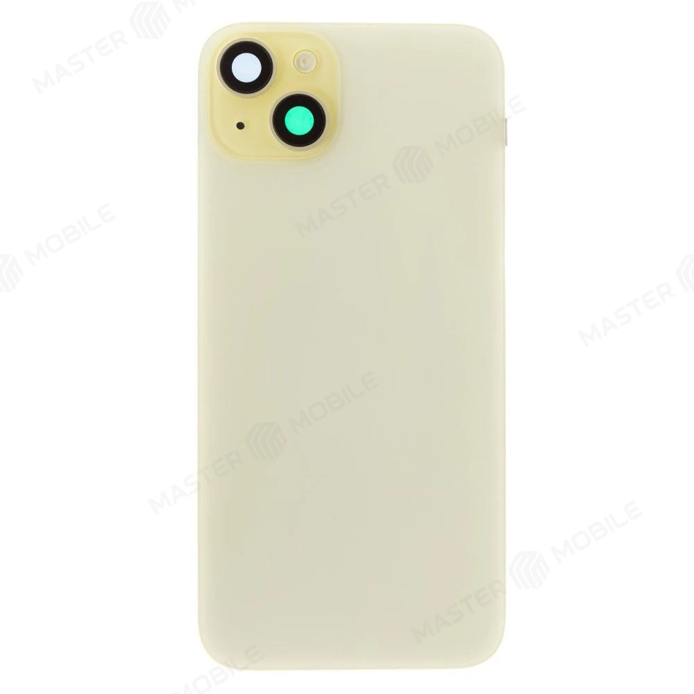 Задняя крышка для Apple iPhone 15 Plus (желтый) (в сборе со стеклом камеры и шлейфом) (Premium)  фото №1
