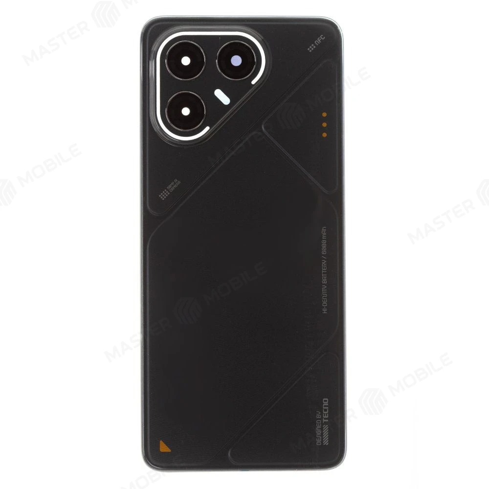 Задняя крышка для Tecno Pova 7 5G (LJ7) (черный) (в сборе со стеклом камеры) фото №1
