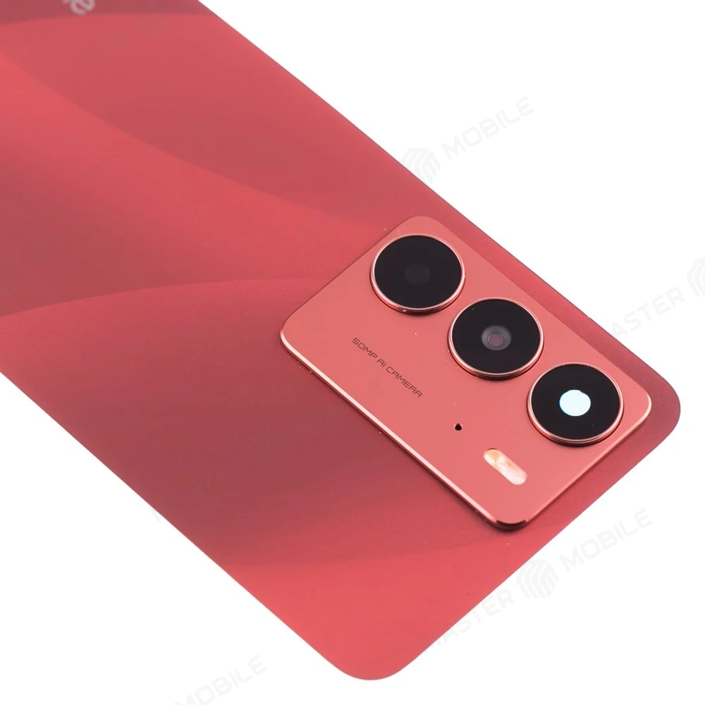 Задняя крышка для Realme C75 (RMX3941) (красный) (в сборе со стеклом камеры) фото №3