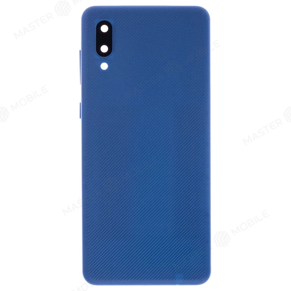 Задняя крышка для Samsung A022 Galaxy A02 (синий) (в сборе со стеклом камеры)