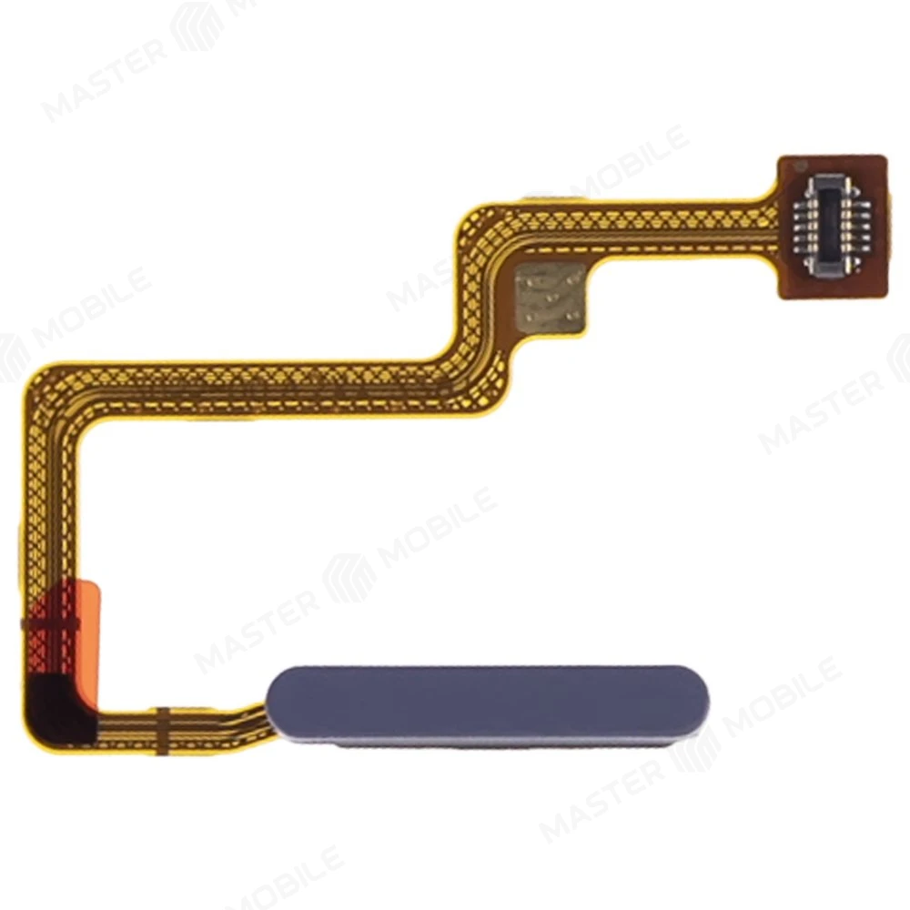 Шлейф для Xiaomi Poco F4 (22021211RG) с комп. + сканер отпечатка пальца (на кнопку включения) (голубой) фото №1