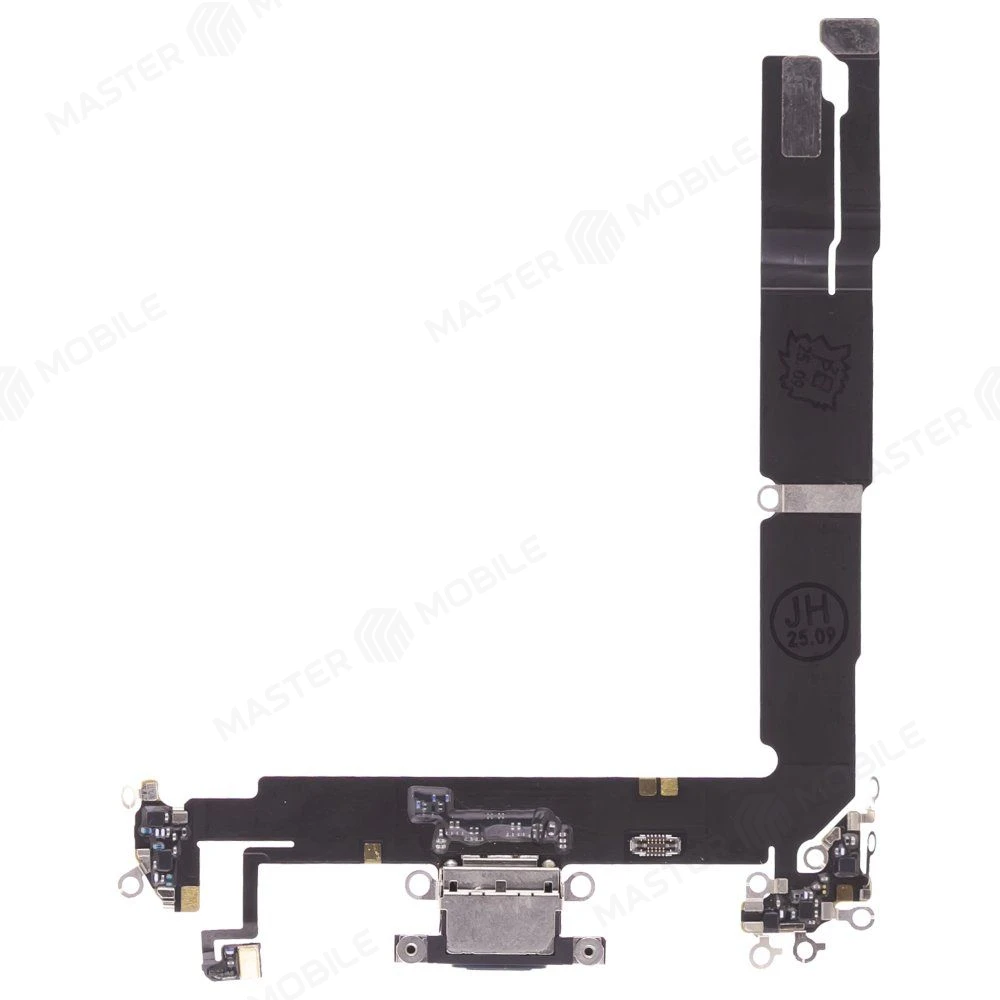 Шлейф для Apple iPhone 16 Plus с комп. + разъем зарядки + микрофон (черный) (ORIG100)  фото №1