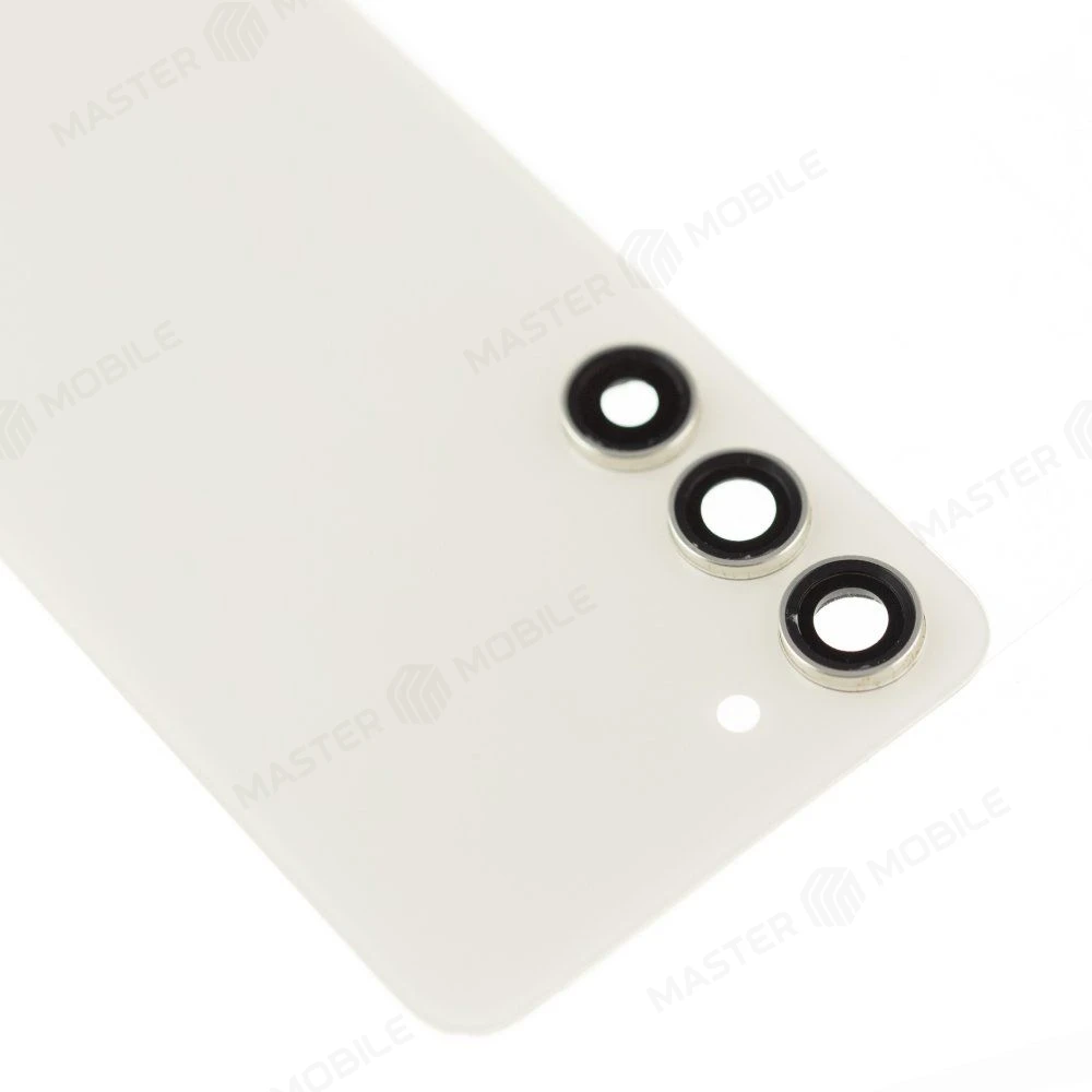 Задняя крышка для Samsung S911 Galaxy S23 (белый) (в сборе со стеклом камеры) (ORIG100) фото №3