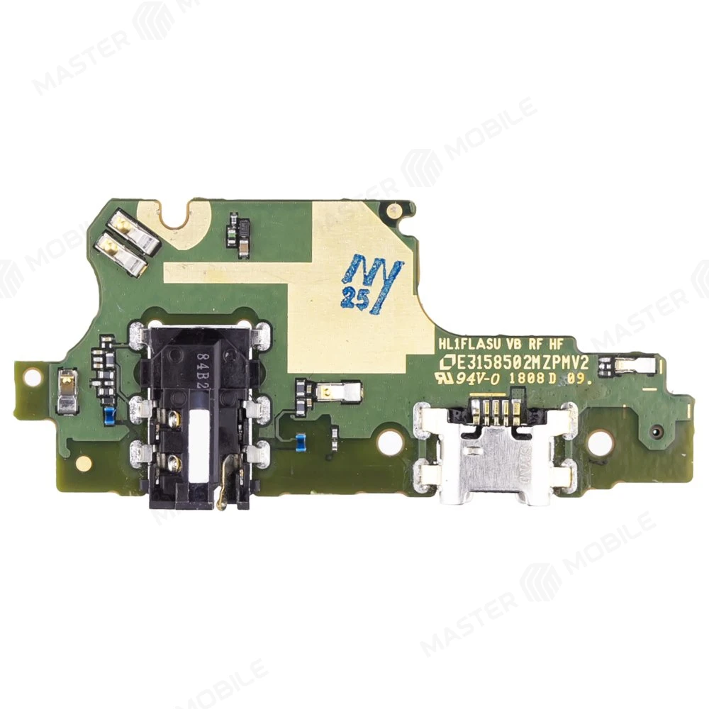 Нижняя плата для Huawei Y9 2018 (FLA-LX1) с комп. + разъем зарядки + разъем гарнитуры + микрофон (ORIG100)  фото №2