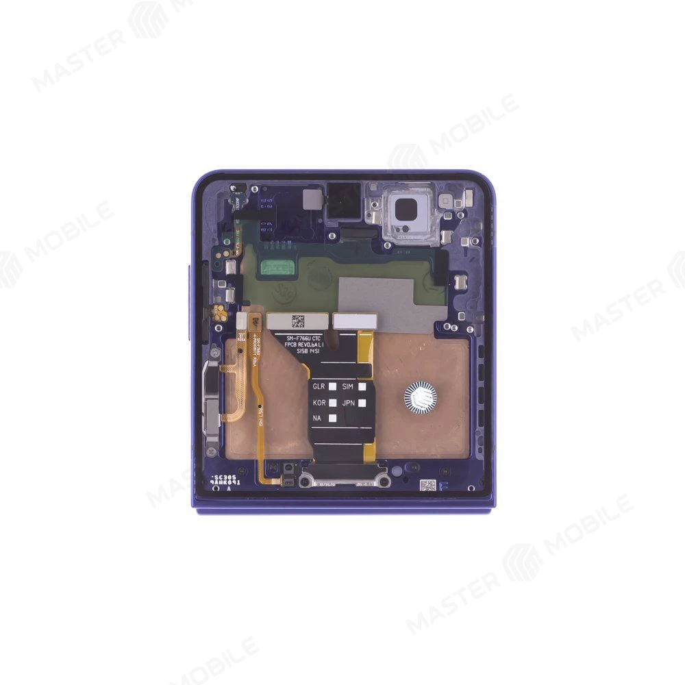 Дисплей для Samsung F766 Galaxy Z Flip 7 + тачскрин (внутренний) (синий) (в рамке) (ORIG100) (SP) фото №3