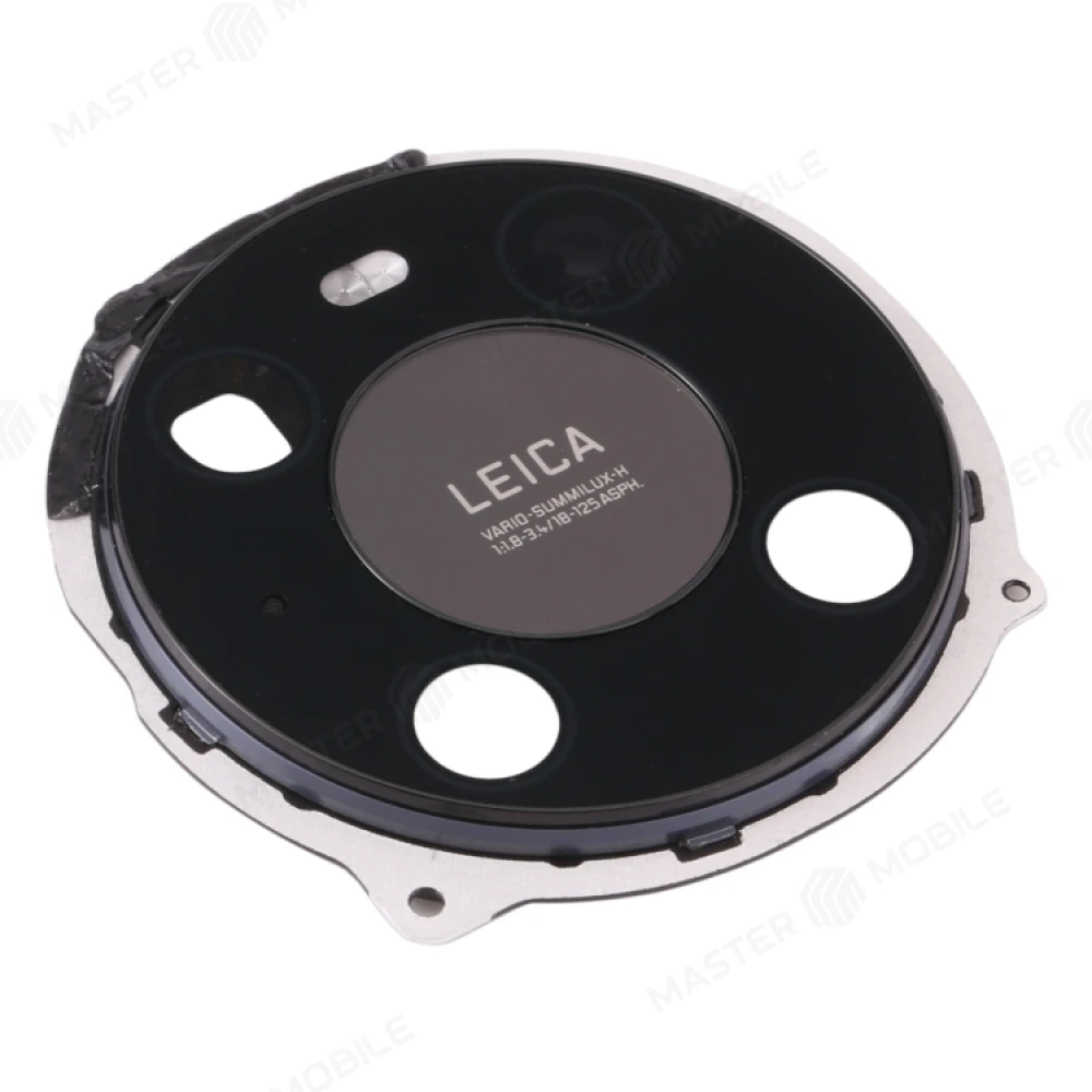 Стекло задней камеры для Huawei Mate 40 Pro (NOH-NX9) (без рамки) (черный) фото №1