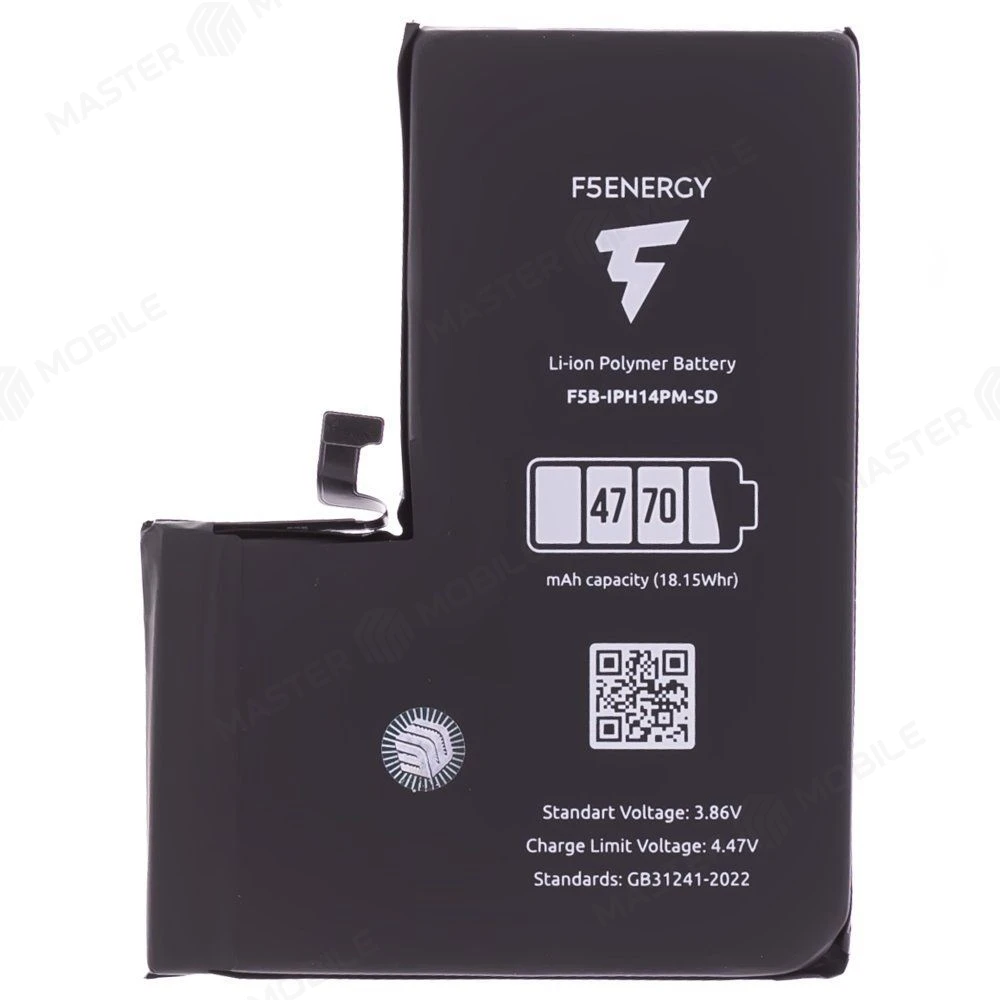 Аккумулятор для Apple iPhone 14 Pro Max (F5ENERGY) (усиленный) (4770 мАч) (SPECIAL EDITION) (SYSTEM DIAGNOSABLE) + двухстороний скотч фото №1