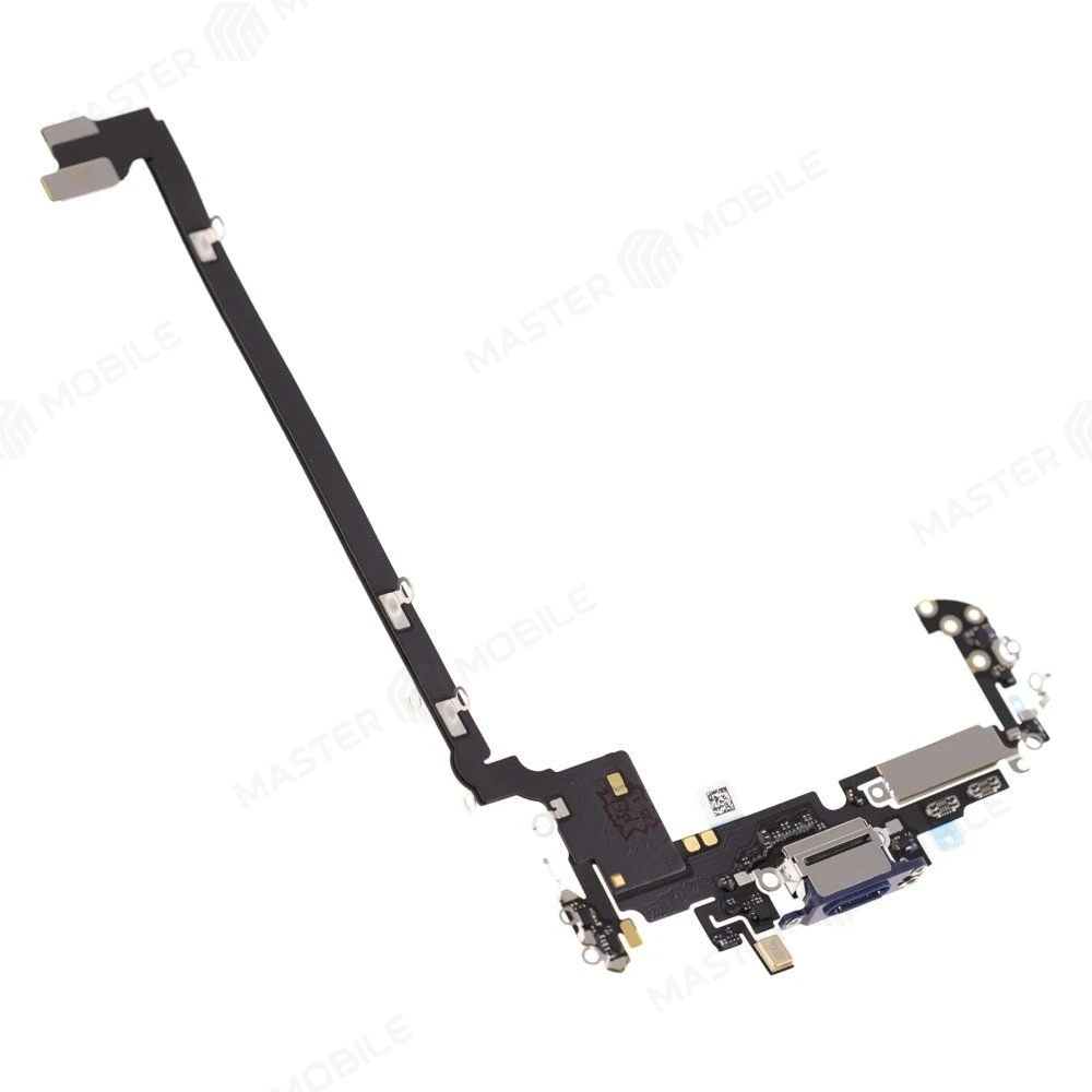 Шлейф для Apple iPhone 17 Pro Max (eSIM) с комп. + разъем зарядки + микрофон (синий) (ORIG100) фото №3