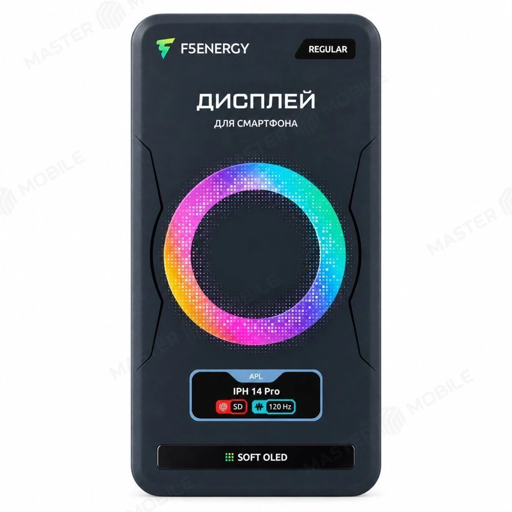Дисплей для Apple iPhone 14 Pro + тачскрин (черный) (F5ENERGY) (Soft Oled) (с верификацией) (REGULAR) фото №5