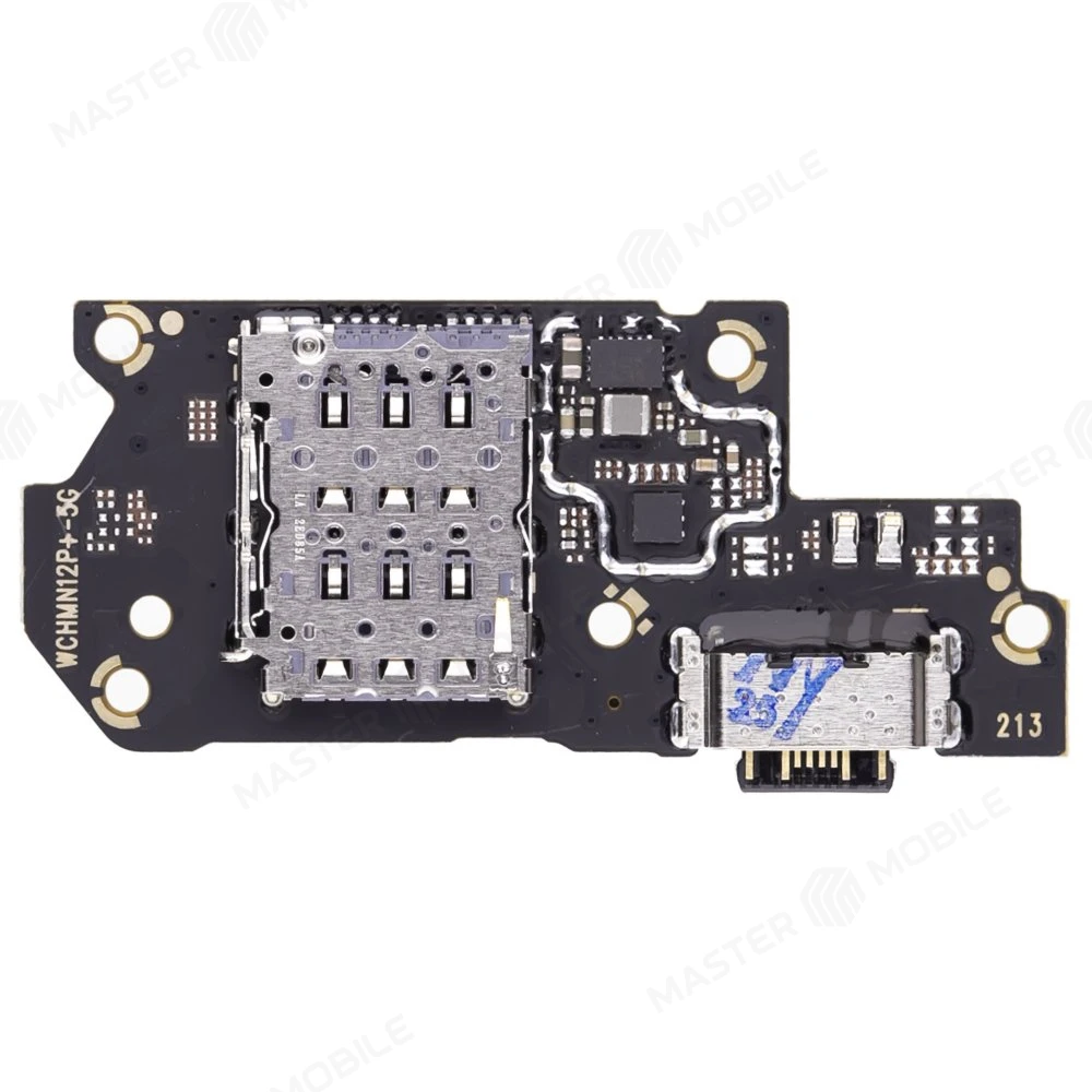 Нижняя плата для Xiaomi Redmi Note 12 Pro+ 5G (22101316UG) с комп. + разъем зарядки + микрофон фото №2