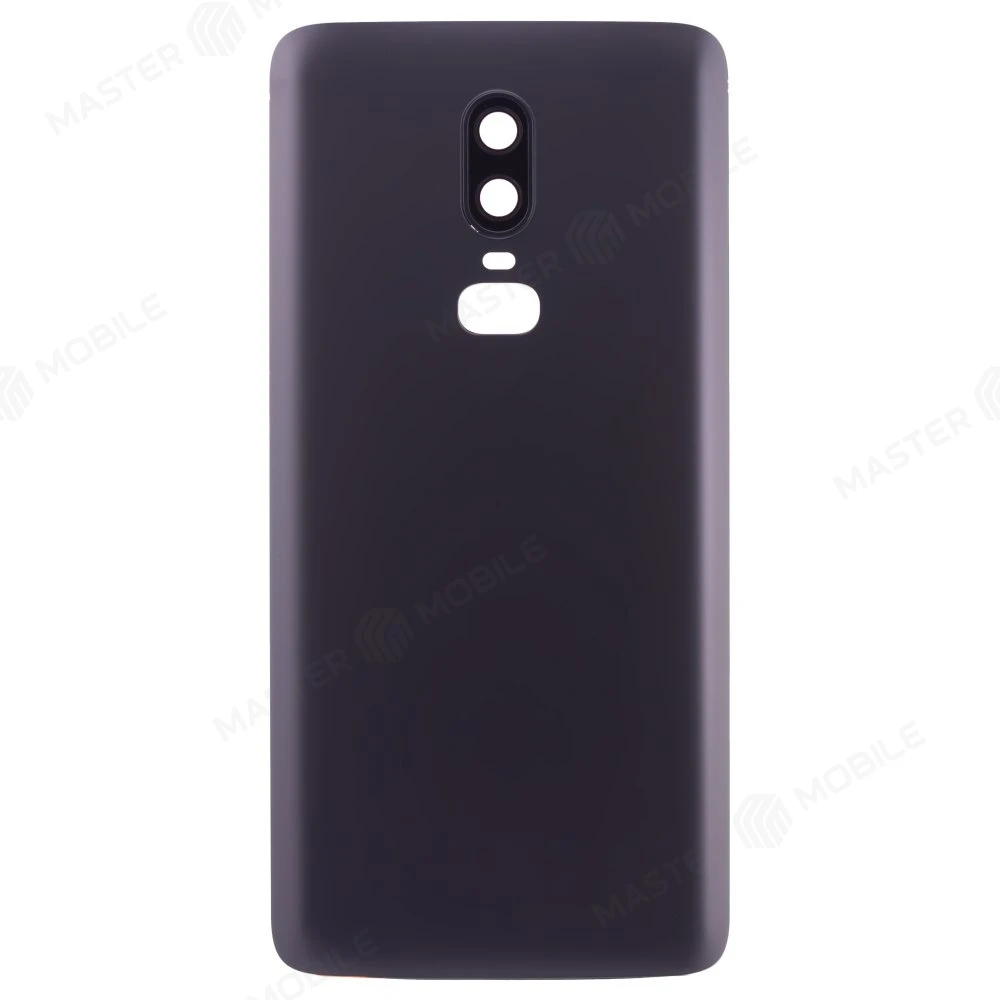 Задняя крышка для OnePlus 6 (черный) (в сборе со стеклом камеры)