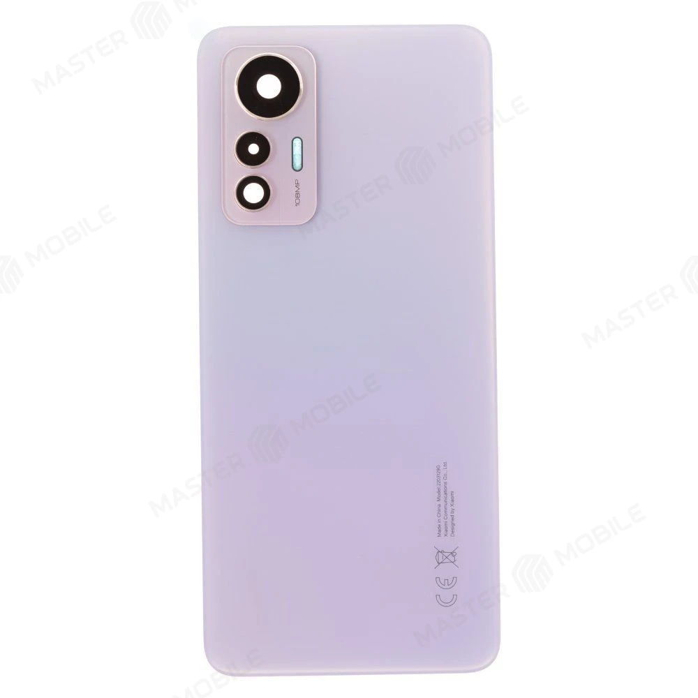Задняя крышка для Xiaomi 12 Lite (2203129G) (розовый) (в сборе со стеклом камеры) (ORIG100)  фото №1