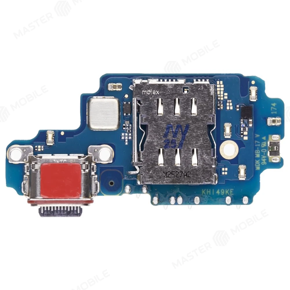 Нижняя плата для Samsung S908 Galaxy S22 Ultra с комп. + разъем зарядки + микрофон + разъем SIM фото №2