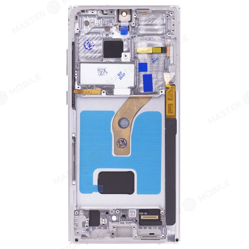 Дисплей для Samsung S908 Galaxy S22 Ultra + тачскрин (серебристый) (в рамке) (OLED) (Full Size) фото №2